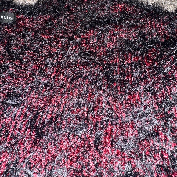 Rock & Republic Metallic Fuzzy Sweater Size XL - Picture 3 of 6